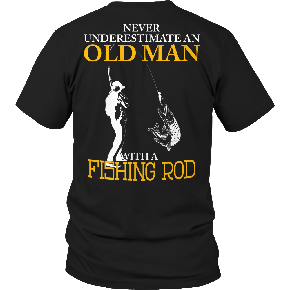 Old Man With Fishing Rod
