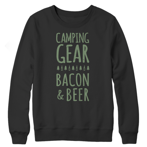 Camping Gear Bacon And Beer